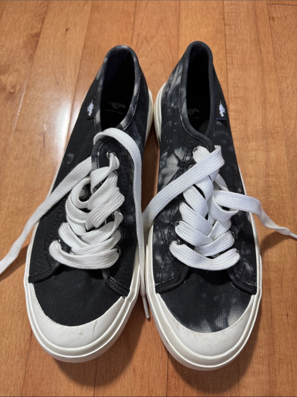 ROCKET DOG Black Tie-Dye Canvas Sneakers with White Laces